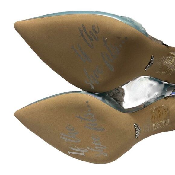 Aldo X Disney Glassslipper Blue Heels Cinderella Collection Princess Ankle Strap - Picture 9 of 16